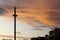 I360 in Brighton at sunset with seagulls