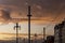 I360 in Brighton at sunset with seagulls