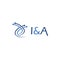 IA Letter Logo Design isolated on white background