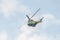 IAR Puma elicopter flying in the sky, stunt aerobatic.