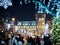 Iasi city, Romania. Lights and people during the Christmas market