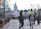 Iasi old Romanian town beautiful building mounted police urban panorama