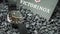 Ibach, Switzerland 7.04.2020 - Victorinox Man watch stainless steel case lying on gray pebbles