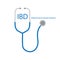 IBD Inflammatory Bowel Disease text and stethoscope icon