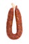 Iberian chorizo isolated on white