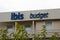 Ibis budget hotels sign text and logo facade brand on hotel wall