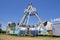 Ibitinga, SP, Brazil - 02 07 2021: Pirate Ship Ride at an Amusement Park