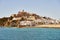 Ibiza Balearic Spain old town view from the seaside