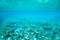 Ibiza Formentera underwater rocks in turquoise sea