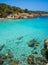 Ibiza Portinatx Arenal Petit beach in Balearics