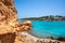 Ibiza Portinatx Arenal Petit beach in Balearics