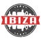 Ibiza Spain Round Travel Stamp. Icon Skyline City Design. Seal Tourism badge Illustration Clipart.
