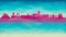 Ibiza Spain Skyline City Vector Silhouette. Broken Glass Abstract Geometric Dynamic Textured. Banner Background. Colorful Shape Co