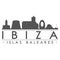 Ibiza Spain Skyline Silhouette Design City Vector Art Famous Buildings