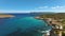Ibiza Turquoise Waters at Cala Bassa Aerial View