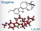 Ibogaine molecule. It is monoterpenoid indole alkaloid, psychoactive substance, hallucinogen, psychedelic. Structural chemical