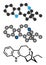 Ibogamine alkaloid molecule, found in Tabernanthe iboga