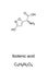 Ibotenic acid, fly agaric poison, chemical formula and structure