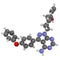 Ibrutinib cancer drug molecule. Used in treatment of mantle cell lymphoma and chronic lymphocytic leukemia (CLL