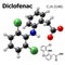 Ibuprofen molecule