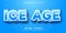 Ice age text, cartoon style editable text effect