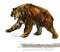 Ice Age wildlife. prehistoric period fauna. Short faced bear. Arctodus.