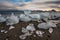 Ice on the Arctic beach - landscape