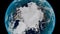 The ice on Arctic Ocean and North Pole melting