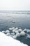 Ice balls of natural origin, icy coast of Gulf of Finland