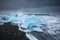 Ice beach at jokulsarlon, Iceland.