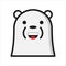 ice bear emoticon with a laugh expression