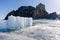 Ice blocks in Cape Khoboy, Olkhon island, Lake Baikal