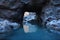 ice chunks floating atop an icy cold swim hole