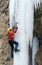 Ice climbing waterfall