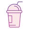 Ice coffee flat icon. Cappuccino violet icons in trendy flat style. Coffee to go gradient style design, designed for web