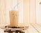 Ice coffee with milk sweet drink