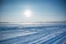 Ice cold desert sun and winter\'s day in Siberia