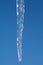 Ice Cold Ice Icicle against blue sky