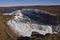 Ice covered Golden Falls, Gullfoss waterfall, Iceland.