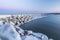 Ice Covered Pier On Great Lakes