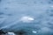 Ice crack natural phenomenon on arctic seashore