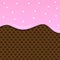 Ice cream background. Vector. Pink Chocolate.