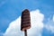 Ice cream bars, chocolate, with a clear sky