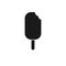 Ice cream bitten black icon. Chocolate bite ice silhouette isolated