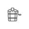 Ice cream bucket outline icon