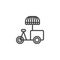 Ice Cream Cart outline icon