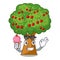With ice cream cherry tree isolated in the mascot