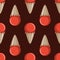 Ice cream choco cone seamless pattern background