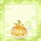 Ice Cream, Citrus, Waffles and Floral Background