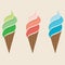 Ice Cream Colorful Set